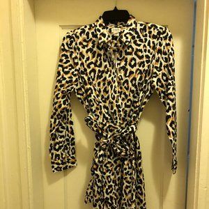 New With Tags J. Crew Poplin Leopard Print Dress